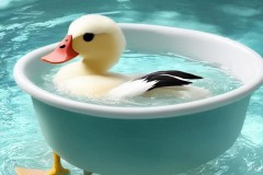 El pato y su trono flotante