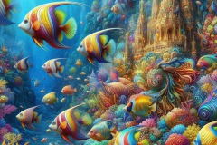 Ballet de escamas frente al palacio dorado