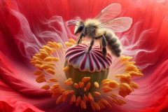 Danza Dorada en Rojo